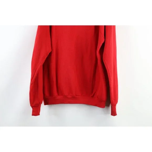 Vintage 90s Streetwear XL Faded Christmas Reindeer Collared Sweatshirt USA - Picture 8 of 8